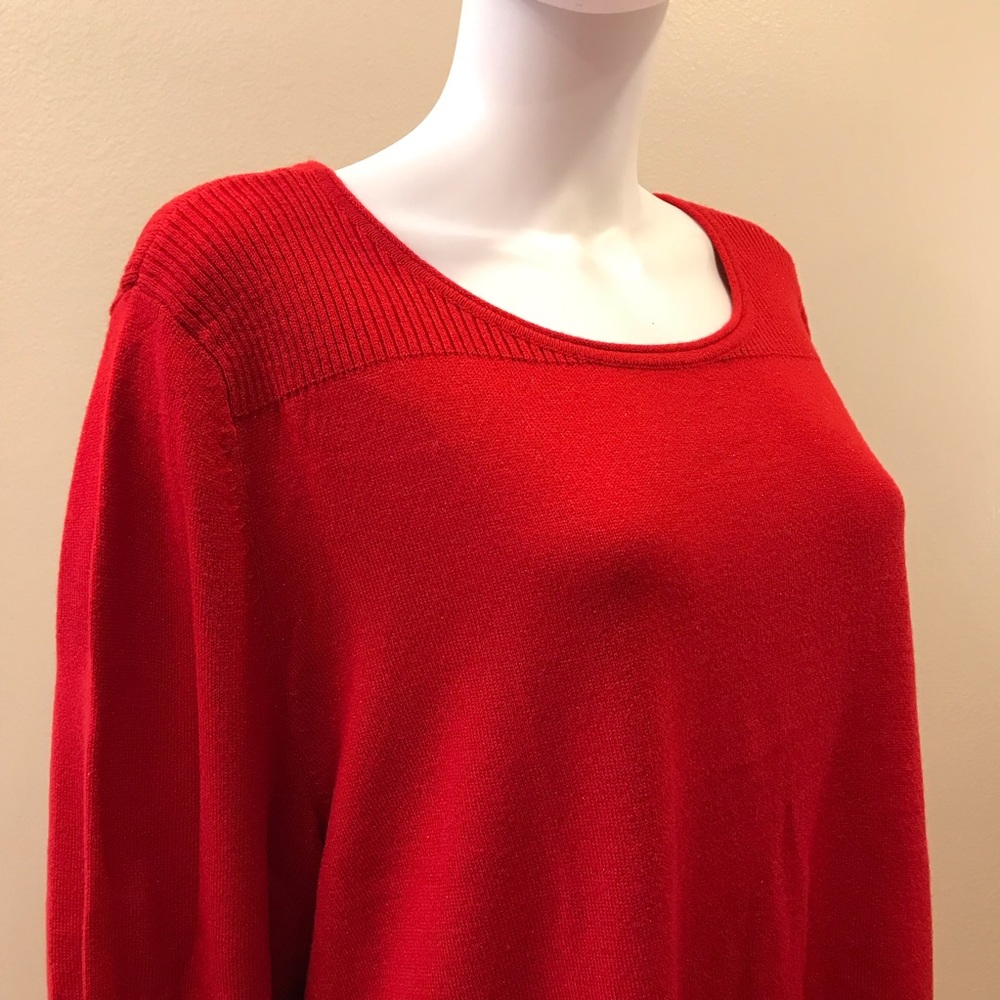 Apt 9 Tunic Sweater Sparkle Red Tango NEW - Picture 2 of 11